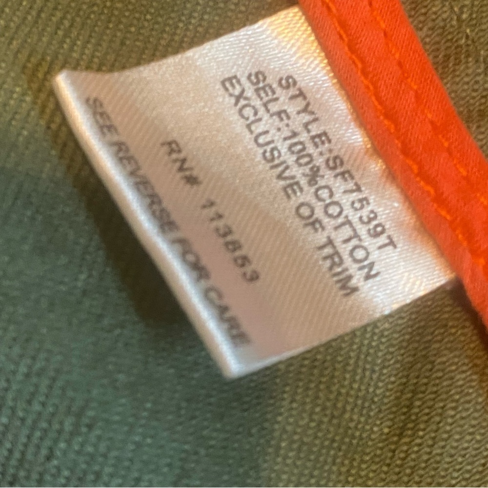 41 Hawthorn Green Vest with Bright Orange Trim - Picture 4 of 7